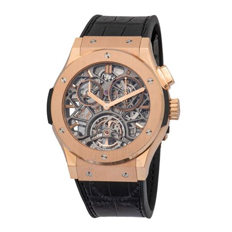 Hublot Tourbillon Skeleton King Gold 18 Carat King Gold Men